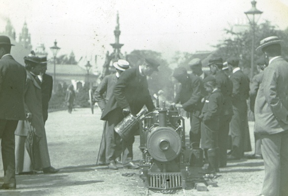 The miniature railway as part of the International Exhibition in 1901 was a big hit with park visitors