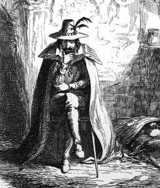 The ill-fated Guy Fawkes, mastermind of the failed 'Gunpowder Plot' to blow up the Houses of Parliament (photo from WIkipedia).